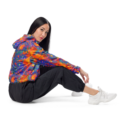 Women's Cropped Windbreaker - Nolde Nebula