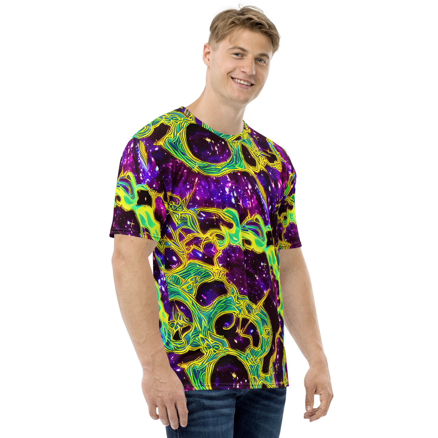 Men's Crew Neck T-Shirt - Galactic Web