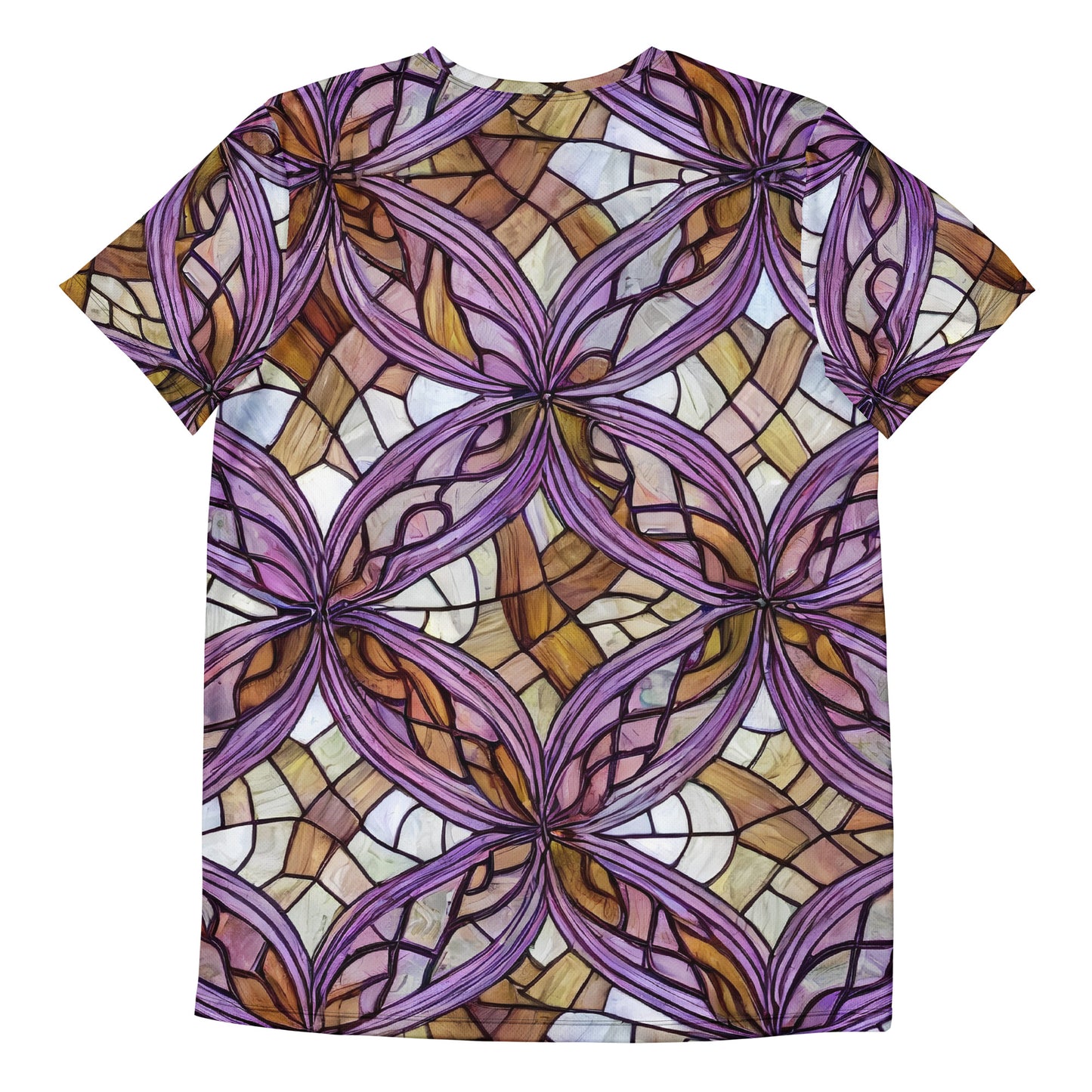 Men's Athletic T-Shirt - Stained Glass Whirl