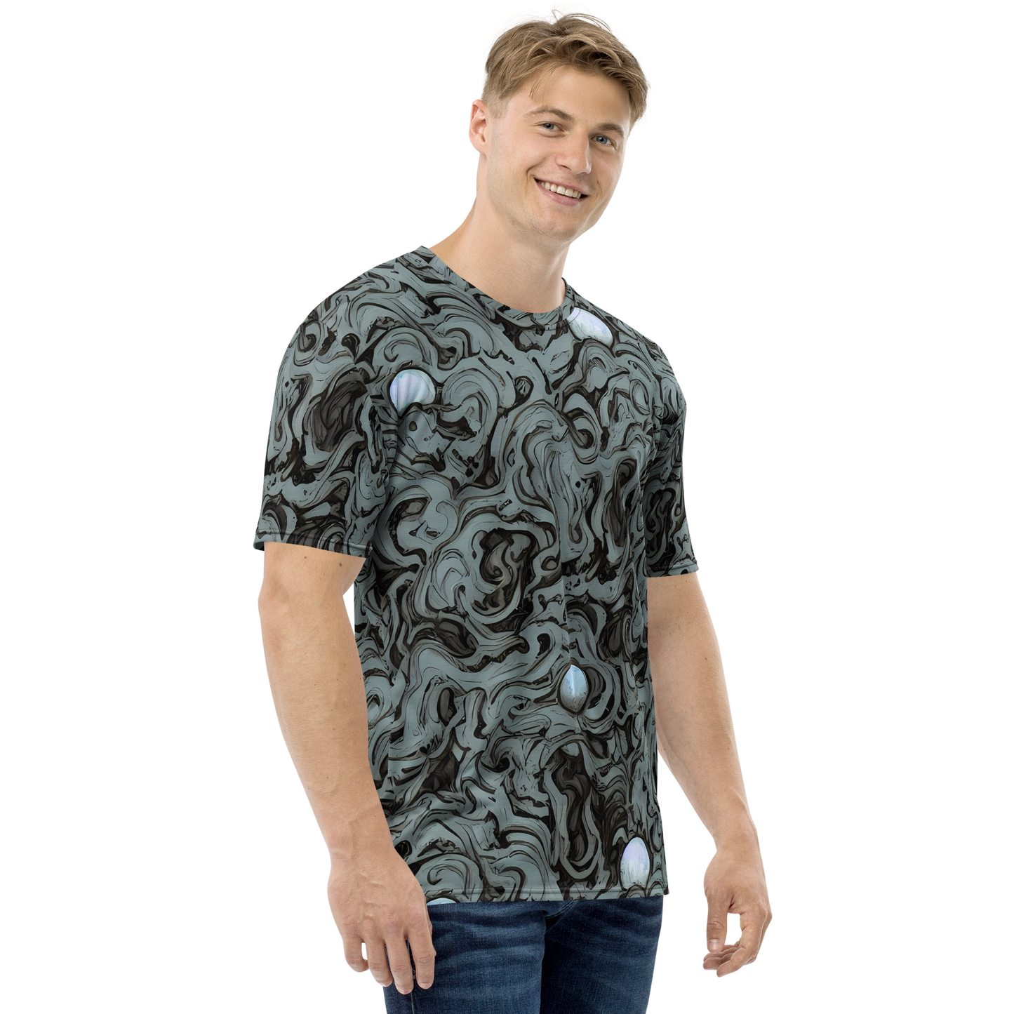 Men's Crew Neck T-Shirt - Caruso Swirl