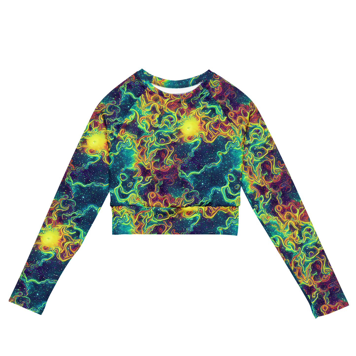 Long Sleeve Crop Top - Echoed Pulses