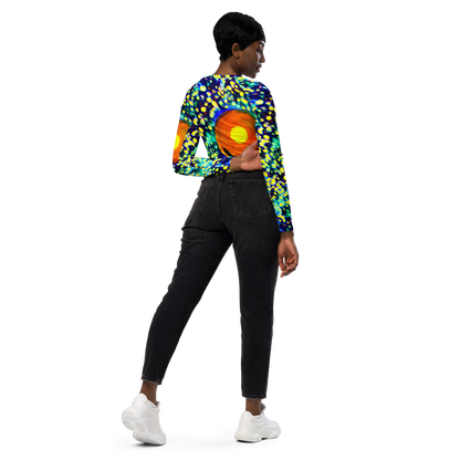 Long Sleeve Crop Top - Illuminated Whirl