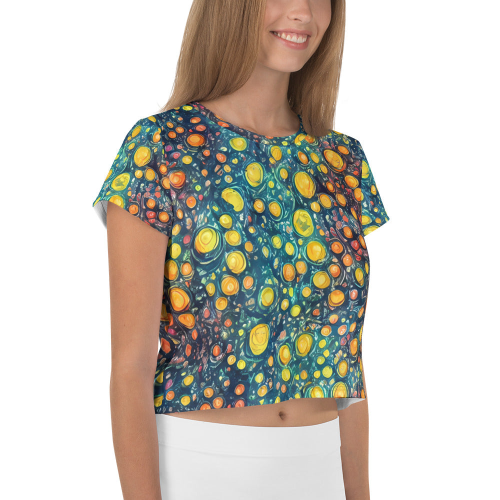 Women's Crop Tee - Starry Orbits