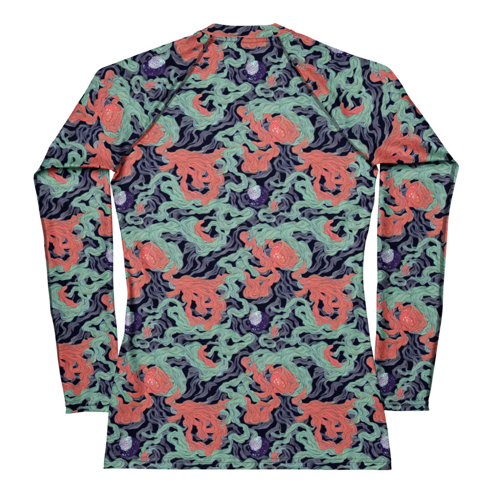 Women's Rash Guard - Cosmic Coral
