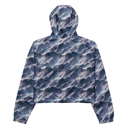 Women's Cropped Windbreaker - Misty Pinnacles