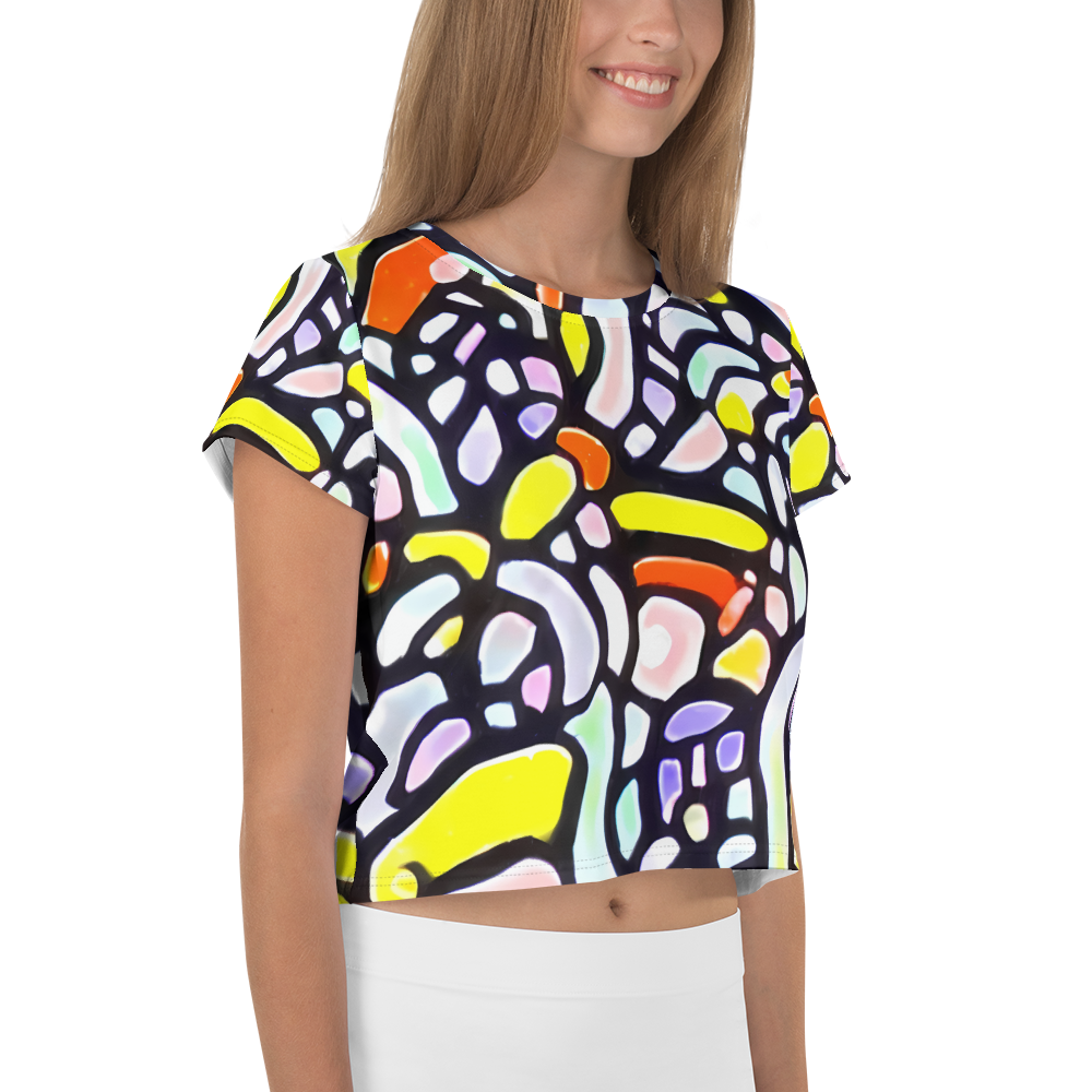 Women's Crop Tee - Cubist Carousel