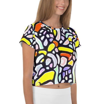 Women's Crop Tee - Cubist Carousel