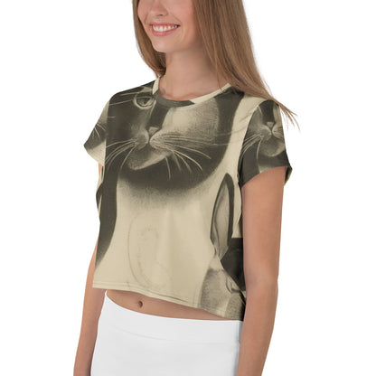 Women's Crop Tee - Feline Symphony