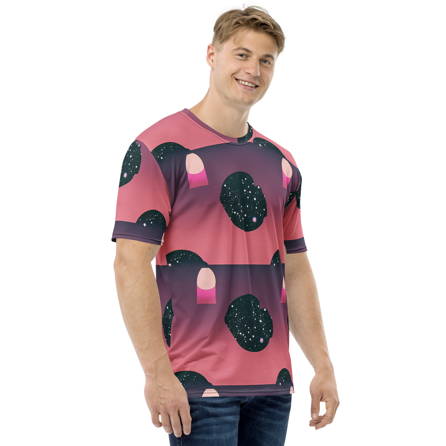 Men's Crew Neck T-Shirt - Dreamscape Horizon