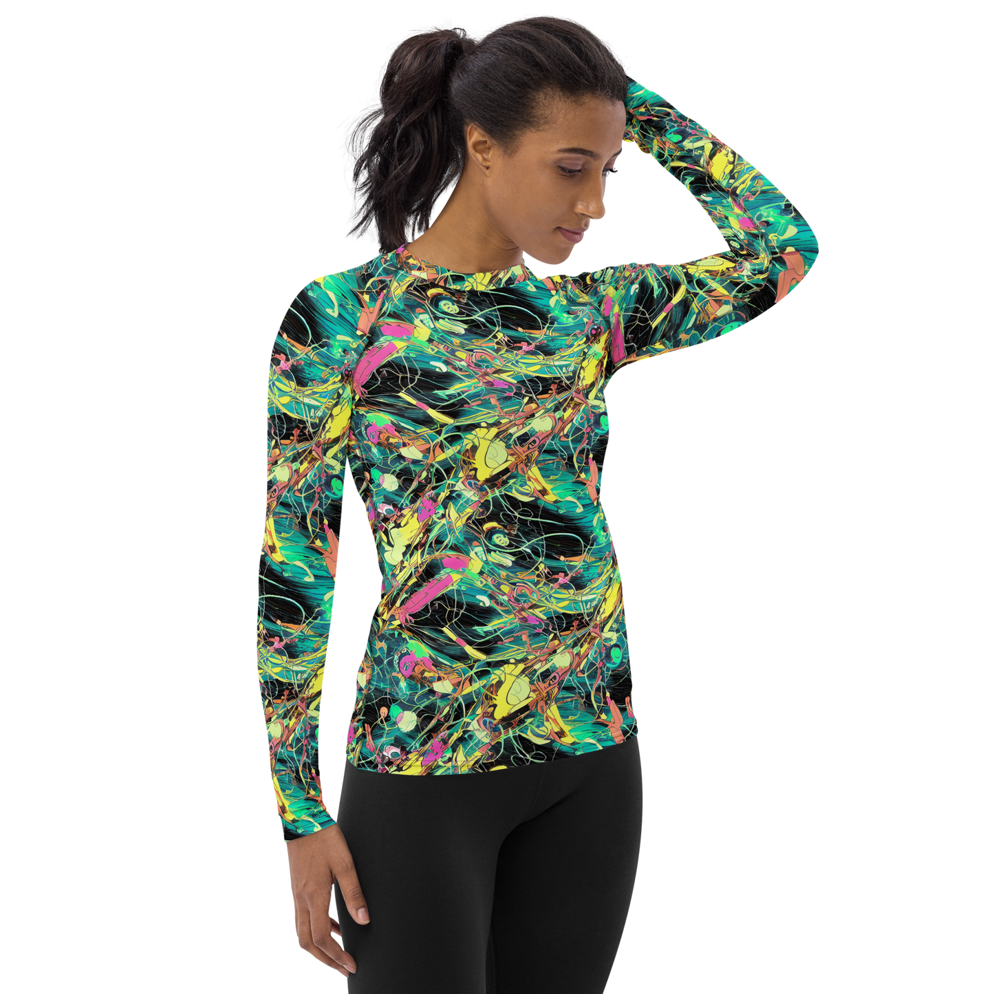 Women's Rash Guard - Cyborg Whirl