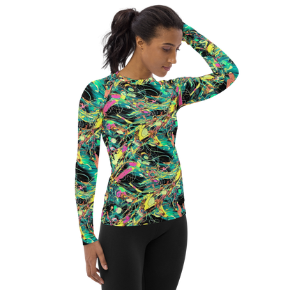 Women's Rash Guard - Cyborg Whirl