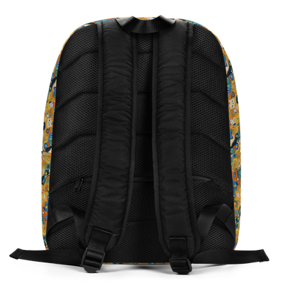 Minimalist Backpack - Whimsical Feline Dance