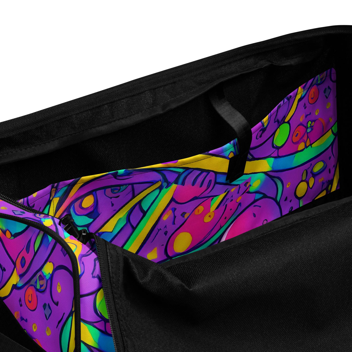 Duffle Bag - Neon Galaxy Whirl