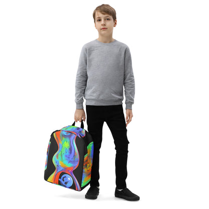 Minimalist Backpack - Vibrant Vortices