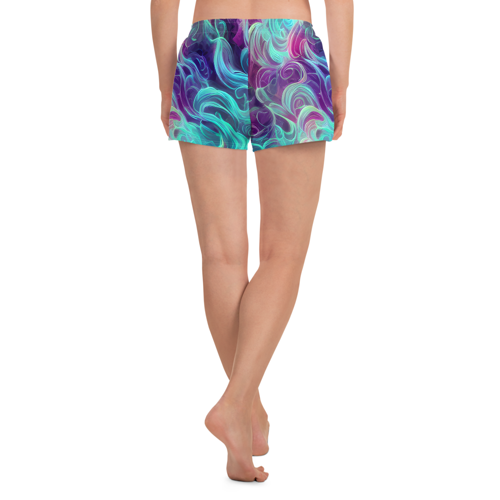 Women’s Athletic Shorts - Galactic Bloom