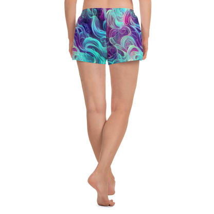 Women’s Athletic Shorts - Galactic Bloom