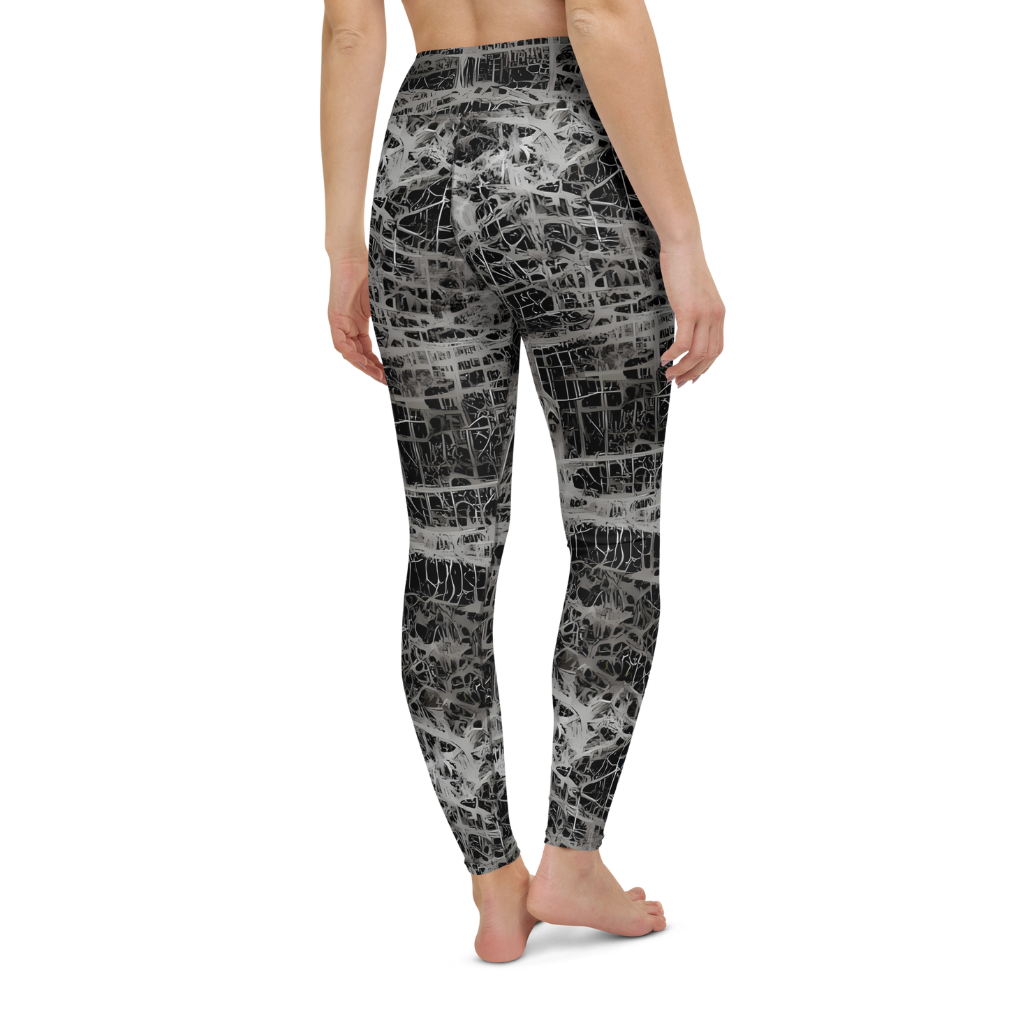 Yoga Leggings - Monochrome Mesh