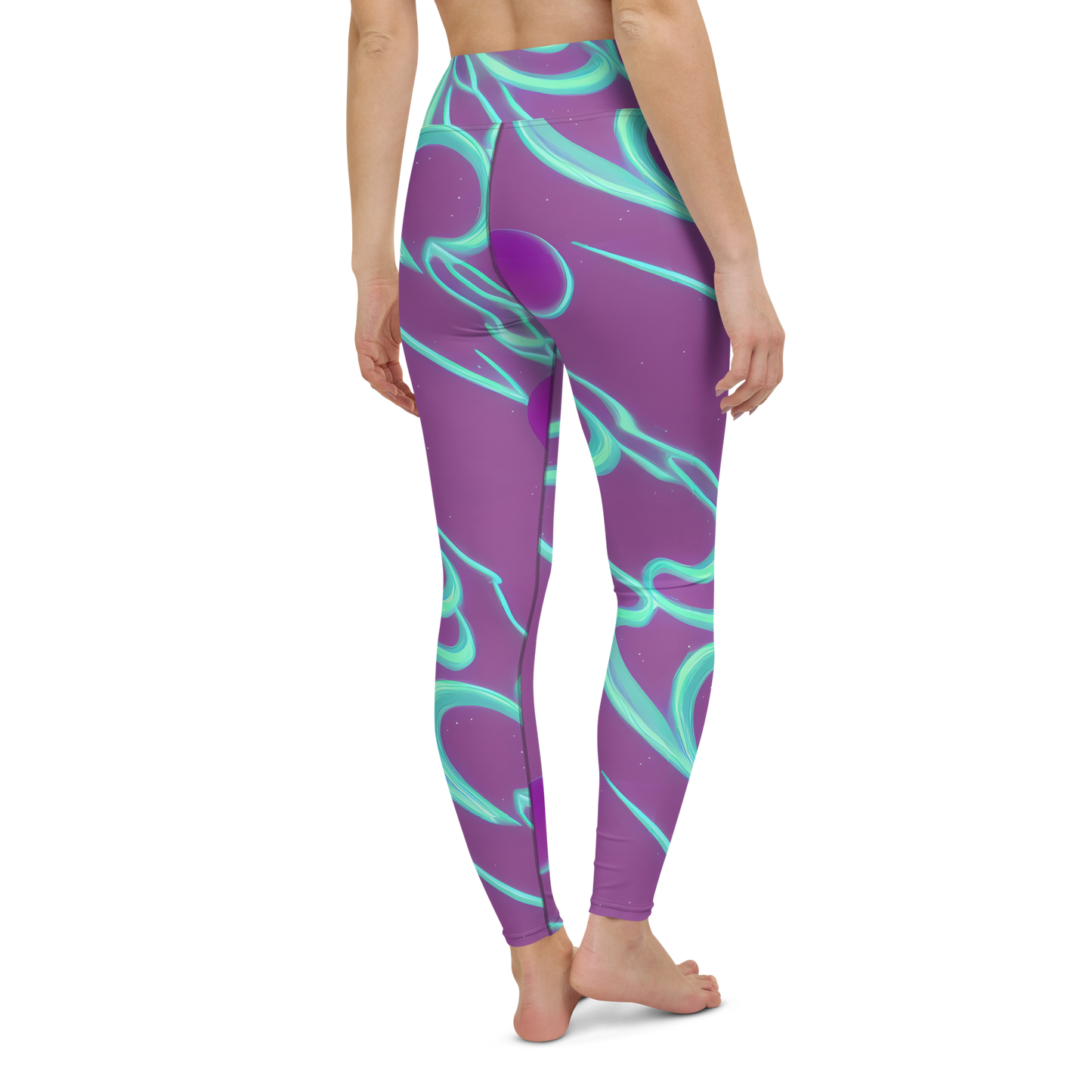 Yoga Leggings - Neon Drift