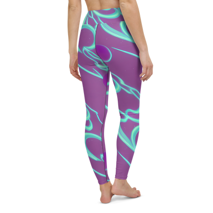 Yoga Leggings - Neon Drift