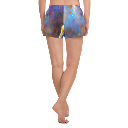 Women’s Athletic Shorts - Impressionist Drift