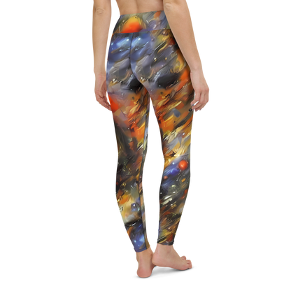 Yoga Leggings - Brushstroke Blaze