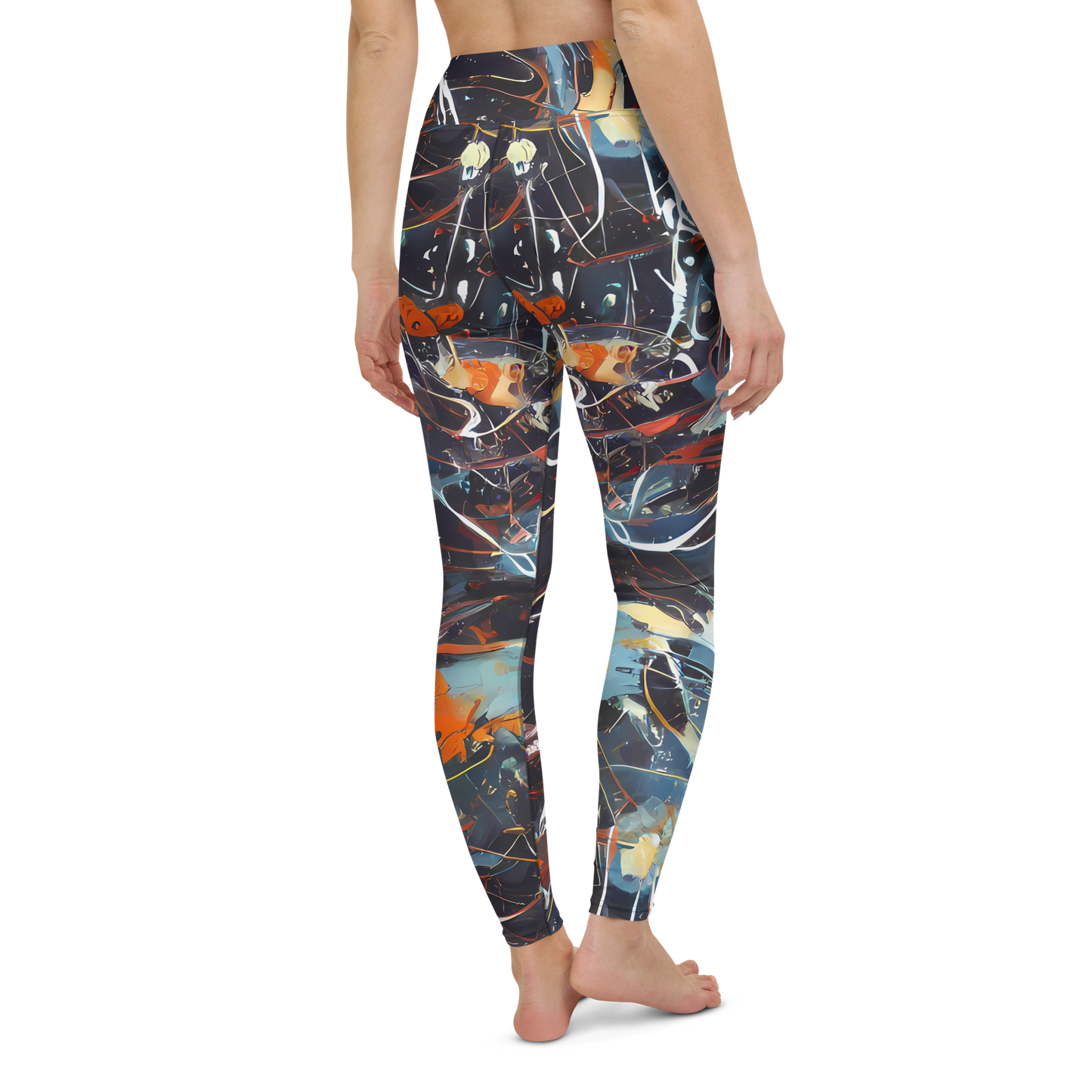 Yoga Leggings - Neo-Splash Labyrinth