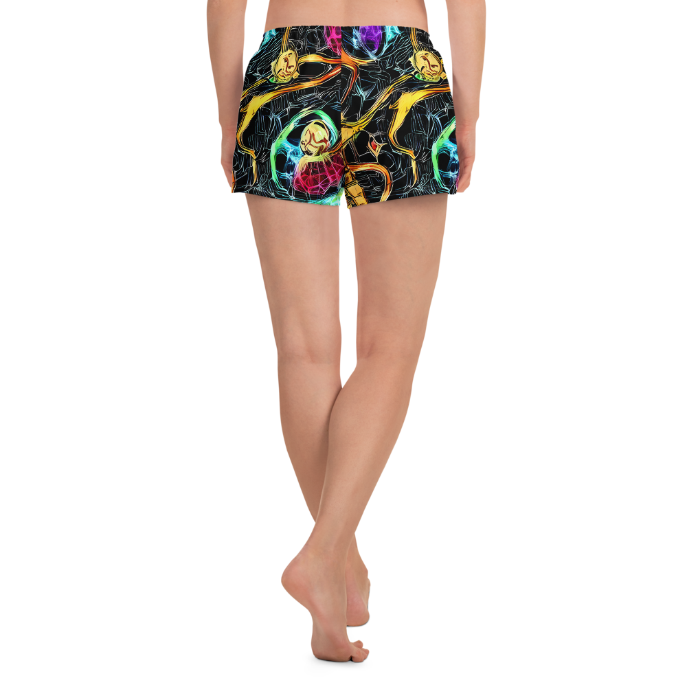 Women’s Athletic Shorts - Psychedelic Pulsar