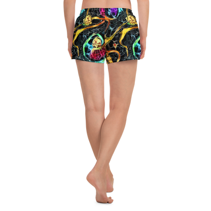 Women’s Athletic Shorts - Psychedelic Pulsar