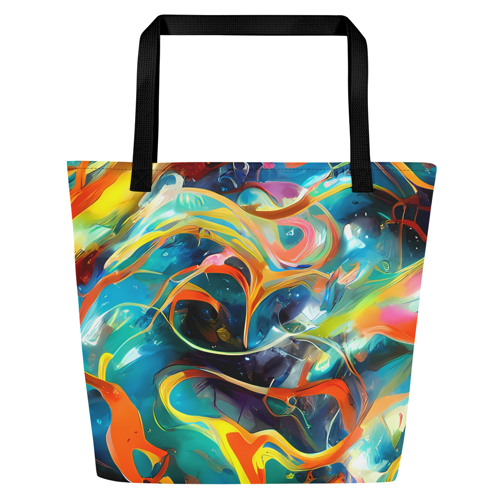 Large Tote Bag w/ Pocket - Cecily’S Swirl