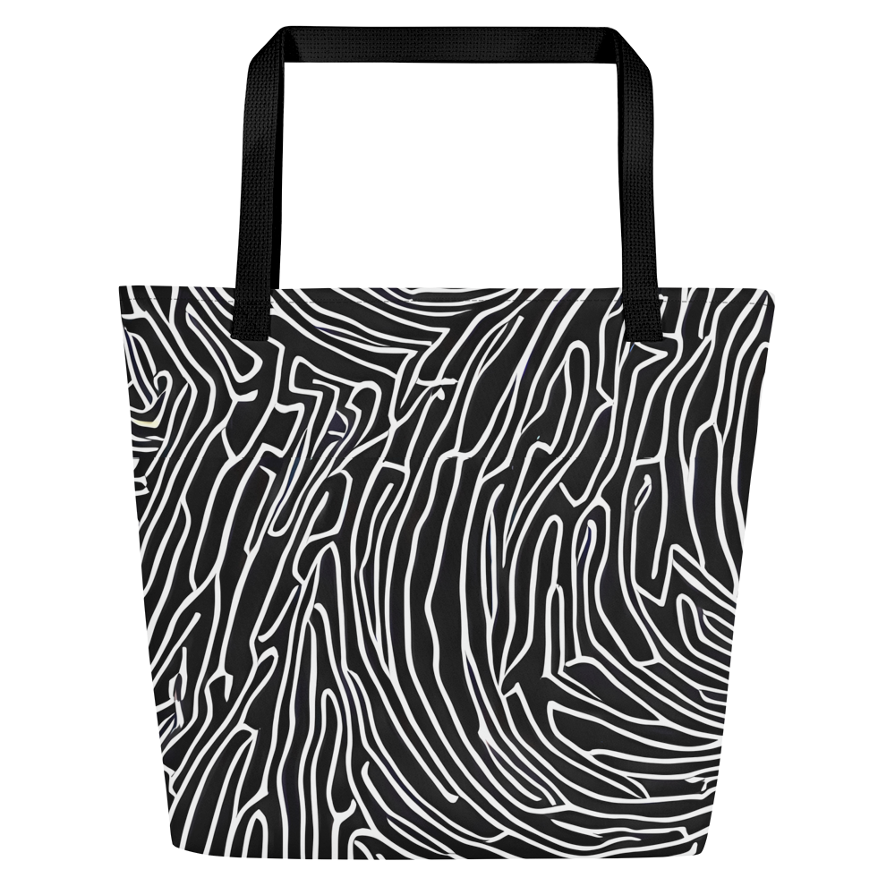 Large Tote Bag w/ Pocket - Acconci Waves