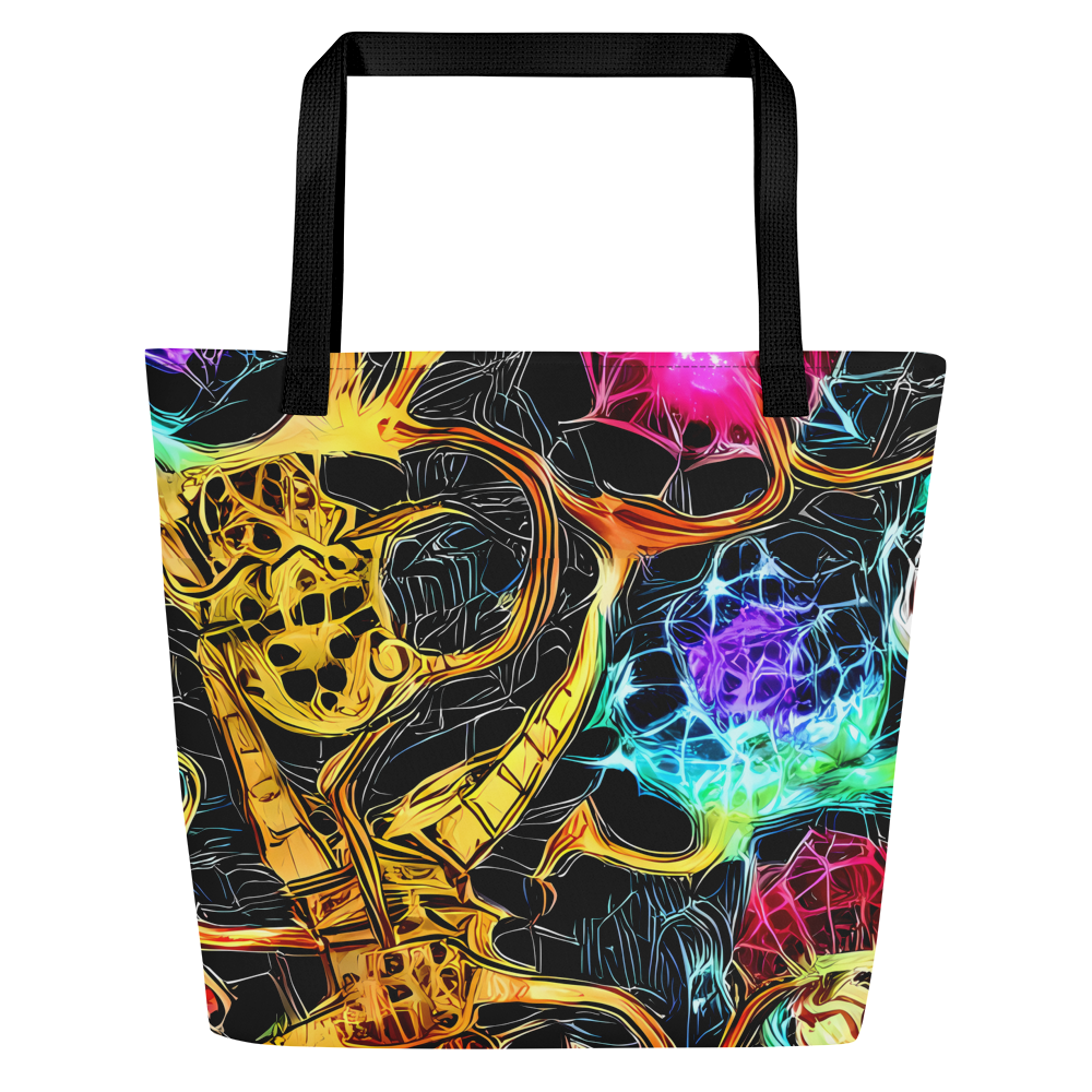 Large Tote Bag w/ Pocket - Psychedelic Pulsar