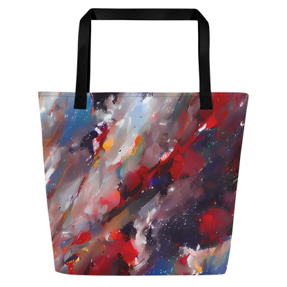 Large Tote Bag w/ Pocket - Passionate Brush