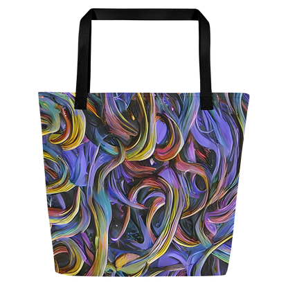 Large Tote Bag w/ Pocket - Tanning Twirl