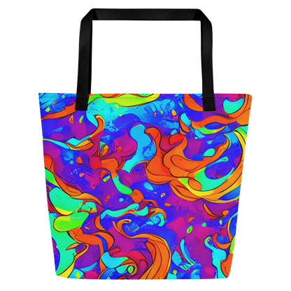 Large Tote Bag w/ Pocket - Roset Rapture