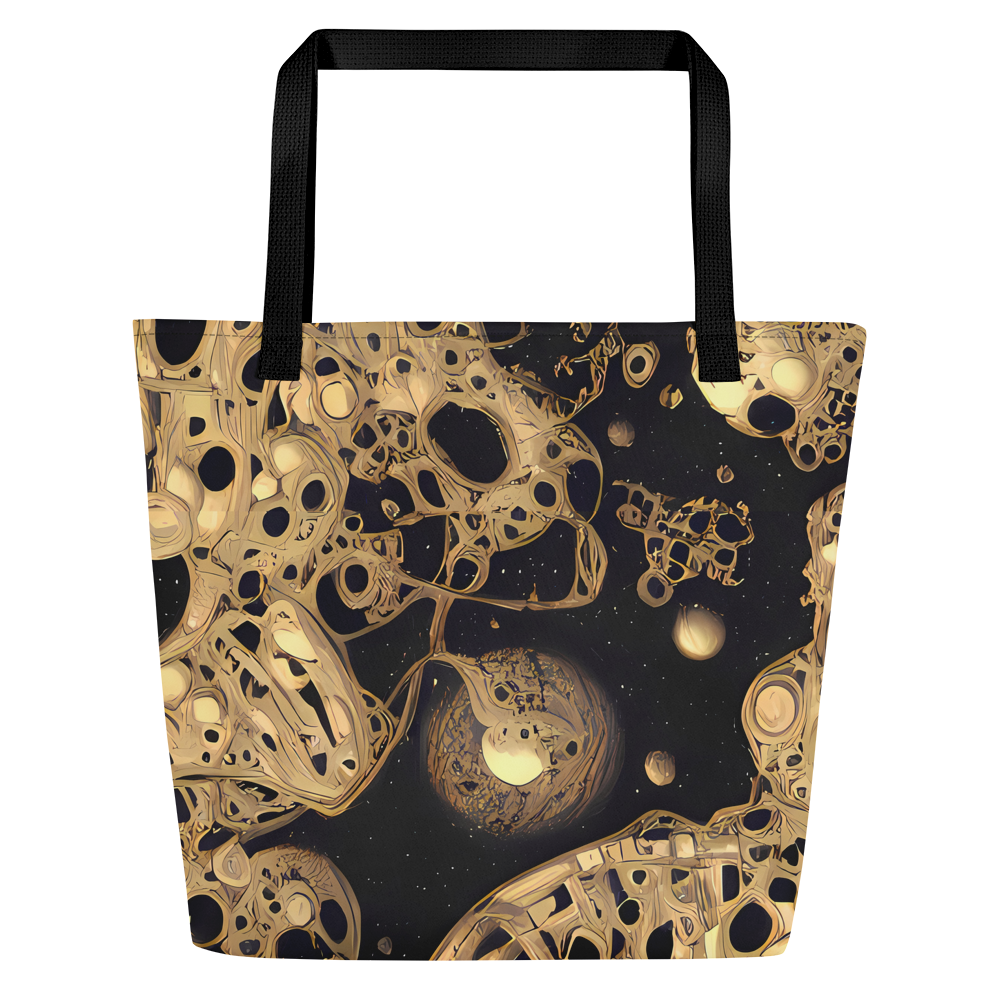 Large Tote Bag w/ Pocket - Baroque Orbit