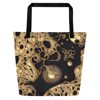 Large Tote Bag w/ Pocket - Baroque Orbit