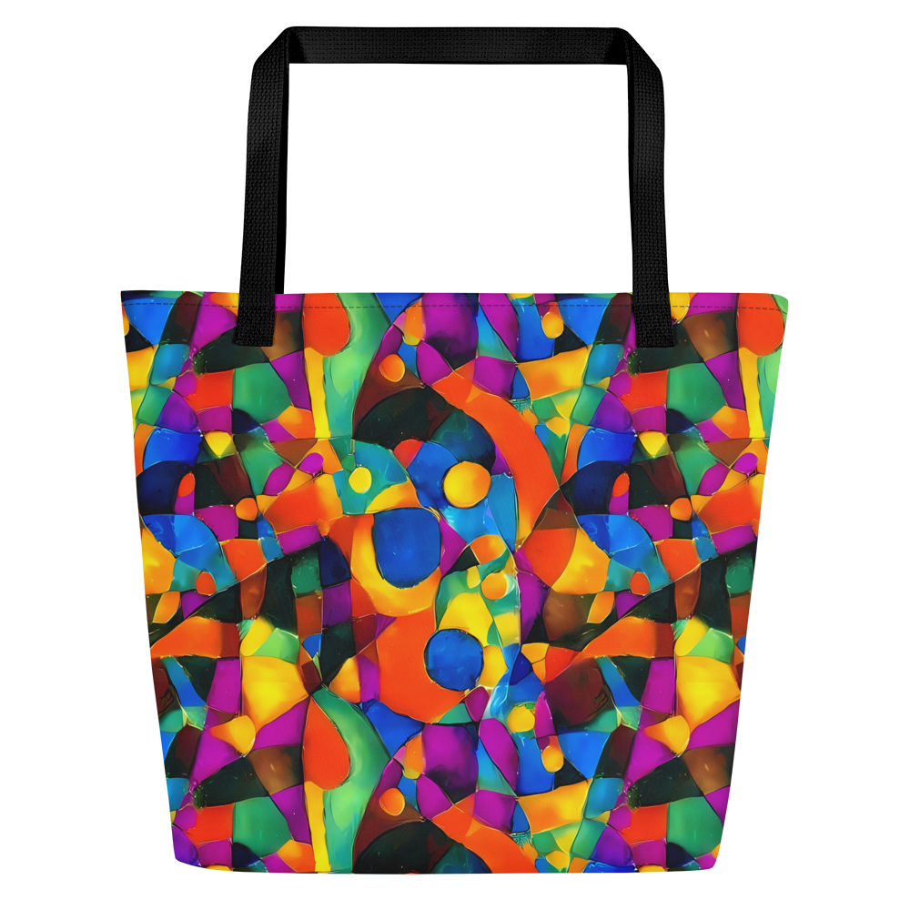 Large Tote Bag w/ Pocket - Galactic Jigsaw