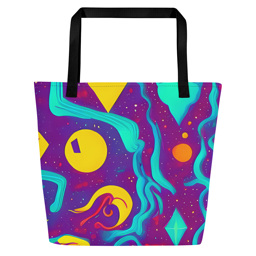 Large Tote Bag w/ Pocket - Cosmic Current