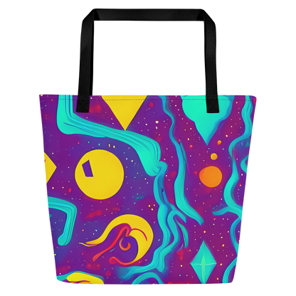 Large Tote Bag w/ Pocket - Cosmic Current