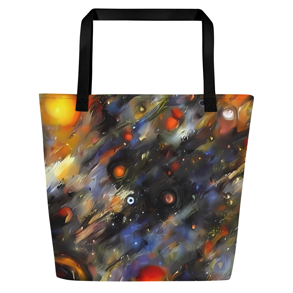 Large Tote Bag w/ Pocket - Brushstroke Blaze