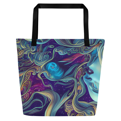 Large Tote Bag w/ Pocket - Stellar Waves