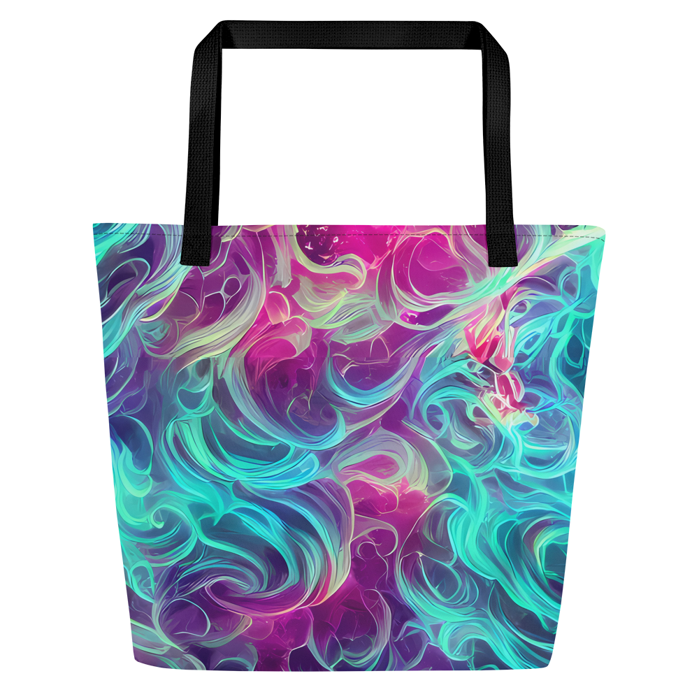 Large Tote Bag w/ Pocket - Galactic Bloom