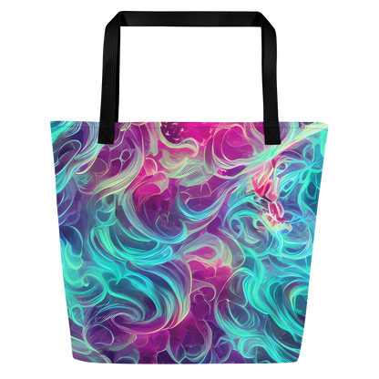 Large Tote Bag w/ Pocket - Galactic Bloom