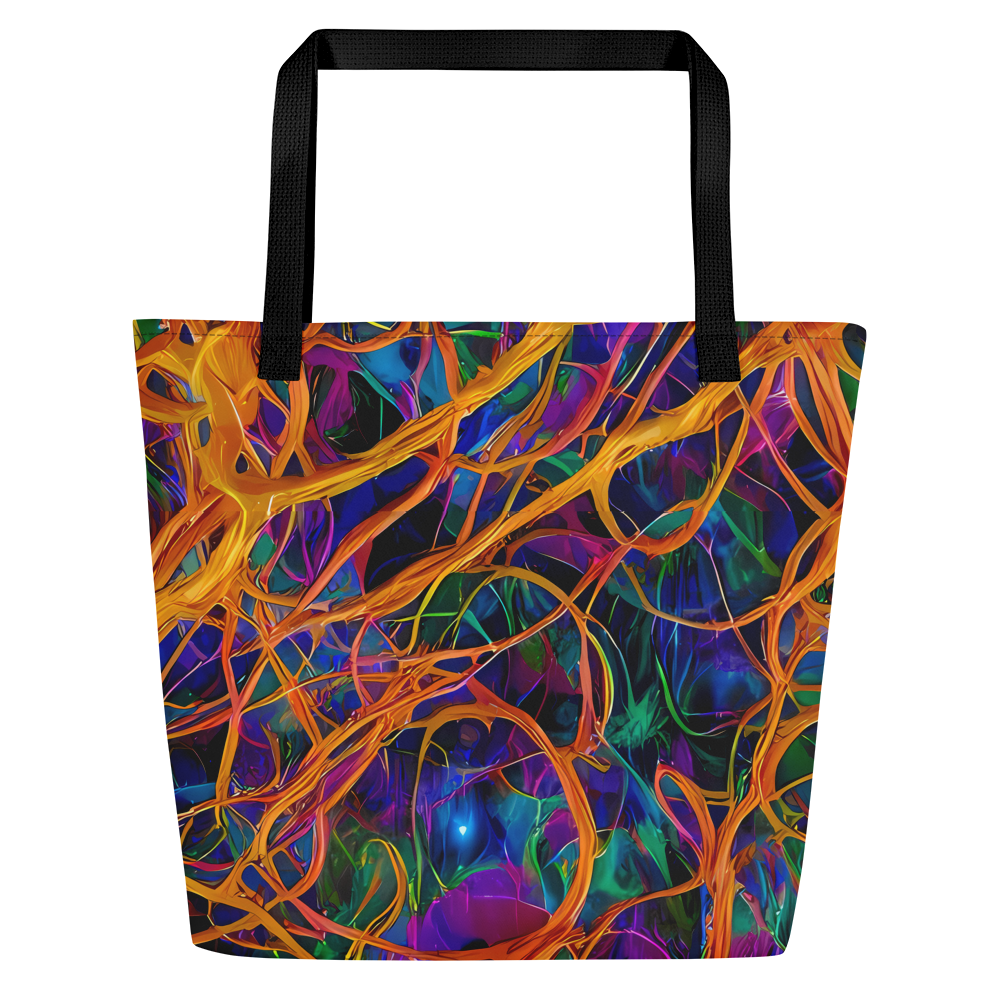 Large Tote Bag w/ Pocket - Spectral Weave