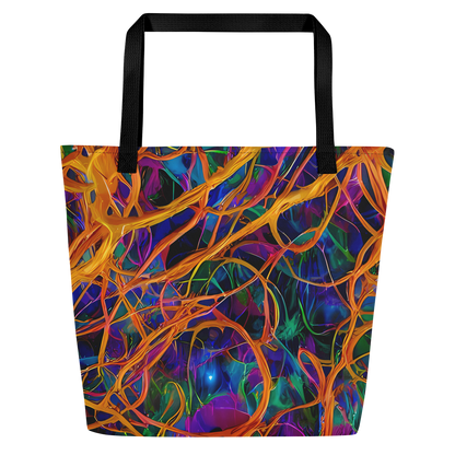 Large Tote Bag w/ Pocket - Spectral Weave