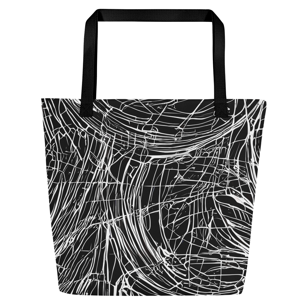 Large Tote Bag w/ Pocket - Biomech Spiral