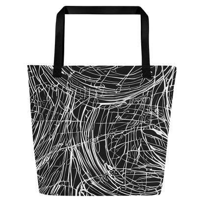 Large Tote Bag w/ Pocket - Biomech Spiral