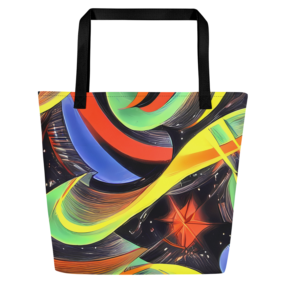 Large Tote Bag w/ Pocket - Tenggren Whirl