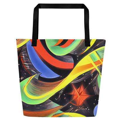 Large Tote Bag w/ Pocket - Tenggren Whirl