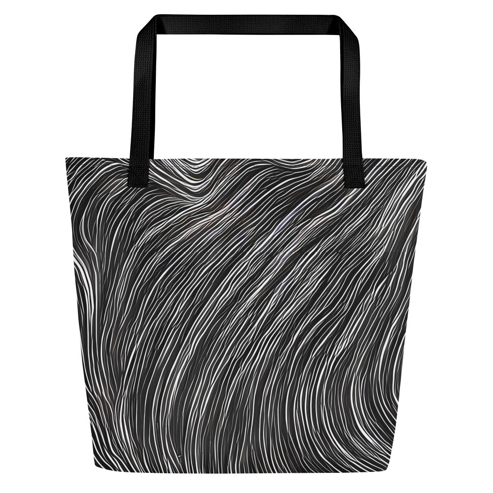 Large Tote Bag w/ Pocket - Wirth Waves